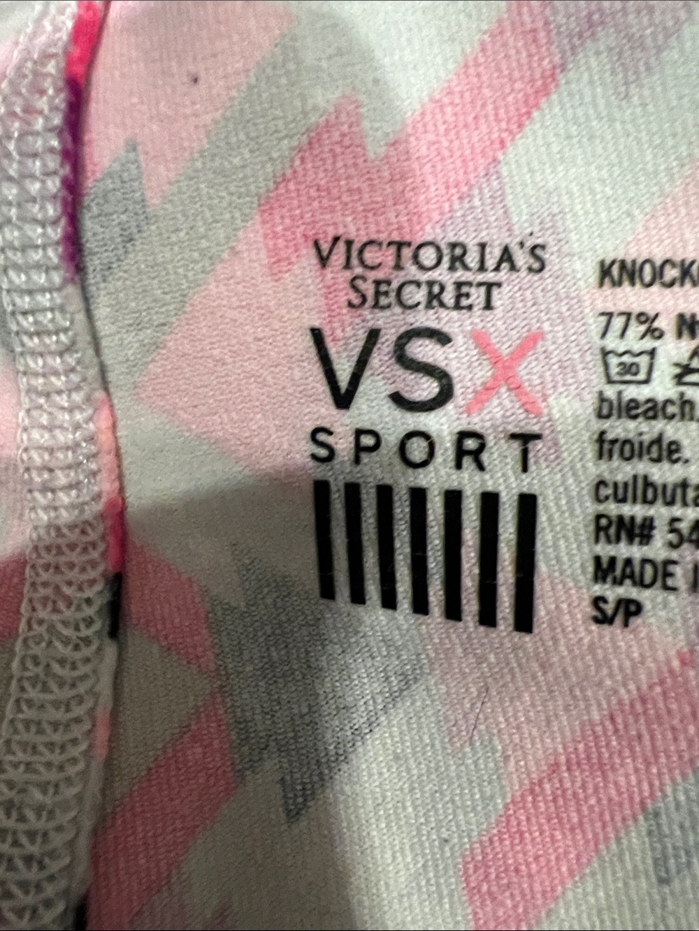Victoria's Secret Black Capri Leggings with Pink Waistband Detail - Picture 6 of 7